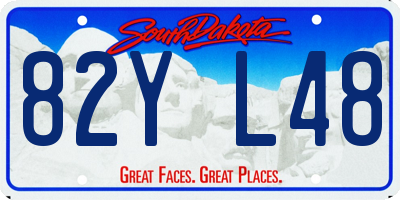 SD license plate 82YL48