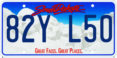 SD license plate 82YL50