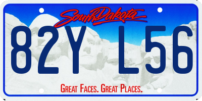 SD license plate 82YL56