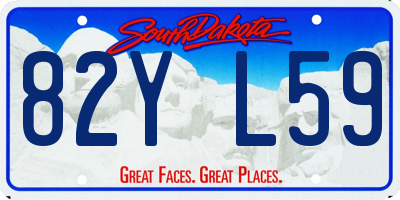 SD license plate 82YL59
