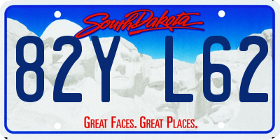 SD license plate 82YL62