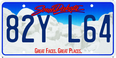 SD license plate 82YL64