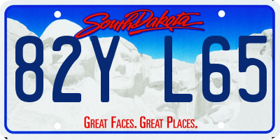 SD license plate 82YL65
