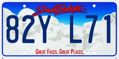 SD license plate 82YL71