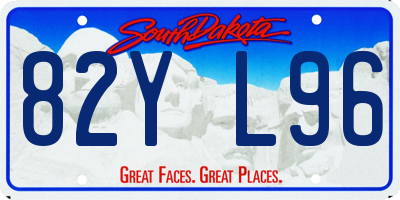 SD license plate 82YL96