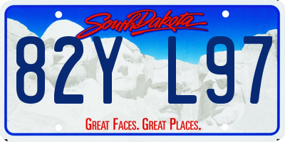 SD license plate 82YL97