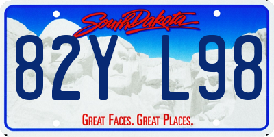 SD license plate 82YL98