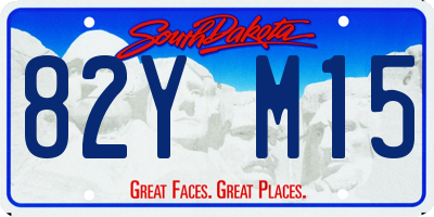 SD license plate 82YM15