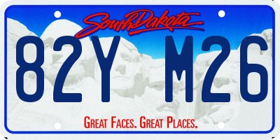 SD license plate 82YM26