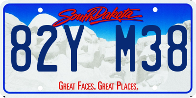 SD license plate 82YM38
