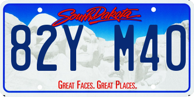 SD license plate 82YM40