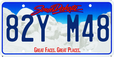 SD license plate 82YM48