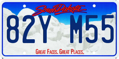 SD license plate 82YM55