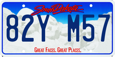 SD license plate 82YM57