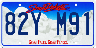 SD license plate 82YM91