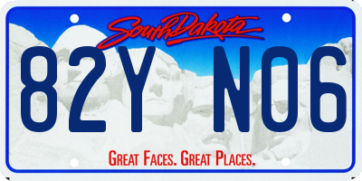 SD license plate 82YN06