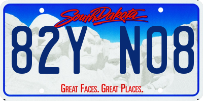 SD license plate 82YN08