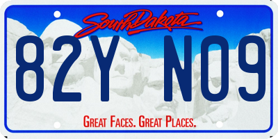SD license plate 82YN09