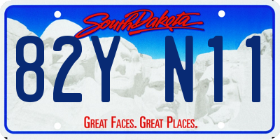 SD license plate 82YN11