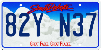SD license plate 82YN37