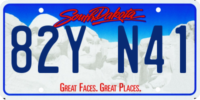 SD license plate 82YN41