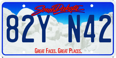 SD license plate 82YN42