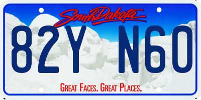 SD license plate 82YN60