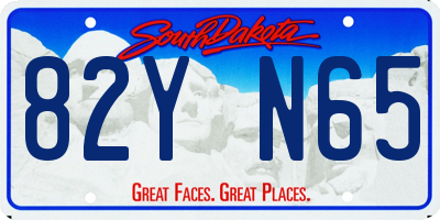 SD license plate 82YN65