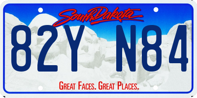 SD license plate 82YN84