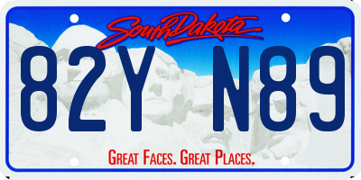 SD license plate 82YN89