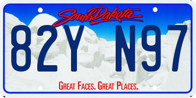 SD license plate 82YN97