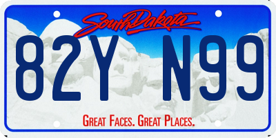 SD license plate 82YN99