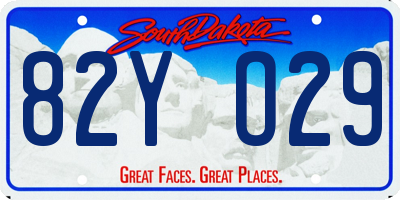 SD license plate 82YO29