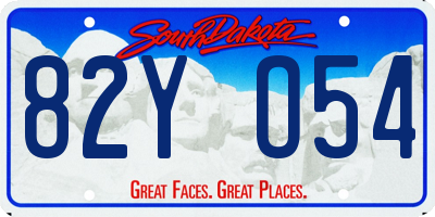 SD license plate 82YO54
