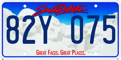 SD license plate 82YO75
