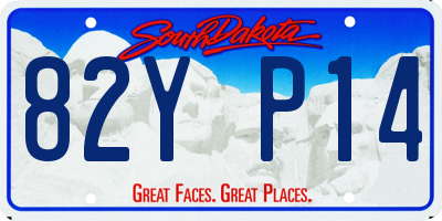 SD license plate 82YP14