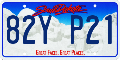 SD license plate 82YP21