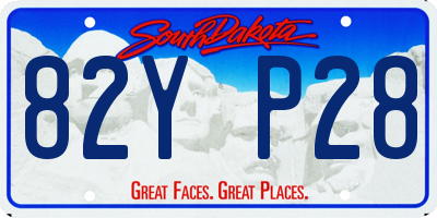 SD license plate 82YP28
