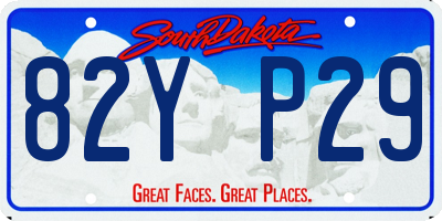 SD license plate 82YP29