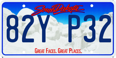 SD license plate 82YP32