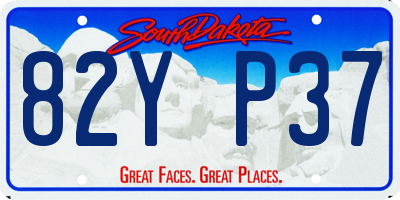 SD license plate 82YP37