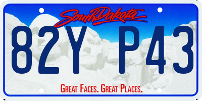 SD license plate 82YP43
