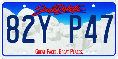 SD license plate 82YP47