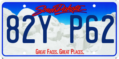 SD license plate 82YP62