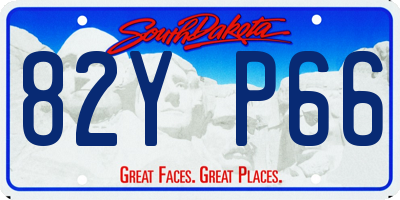 SD license plate 82YP66