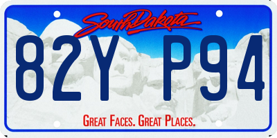 SD license plate 82YP94