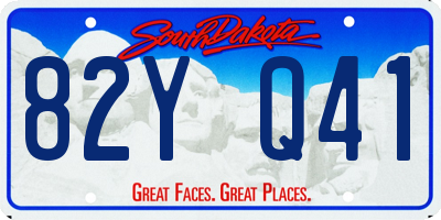 SD license plate 82YQ41