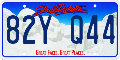 SD license plate 82YQ44