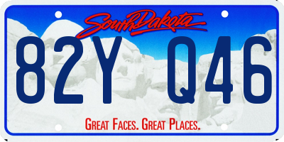 SD license plate 82YQ46