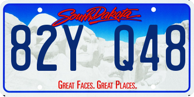 SD license plate 82YQ48